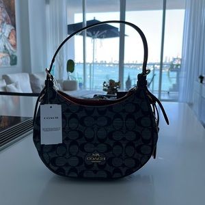Coach Denim Kleo Hobo Crossbody Bag